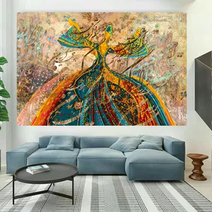 پوستر پارچه ای طرح رقص سماع درویش مدل تایپوگرافی کد AR144