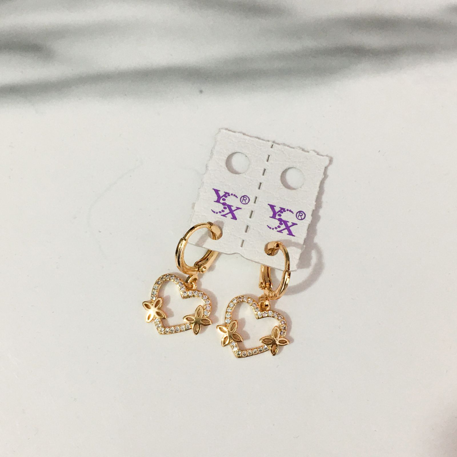 گوشواره زنانه وای اس ایکس مدل قلب کد AAC625 -  - 3
