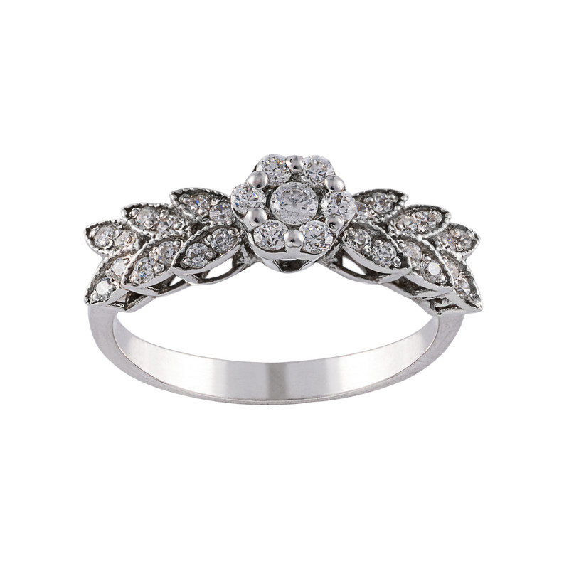 انگشتر طلا 18 عیار زنانه نیکان گلد مدل MN 633 سایز 56