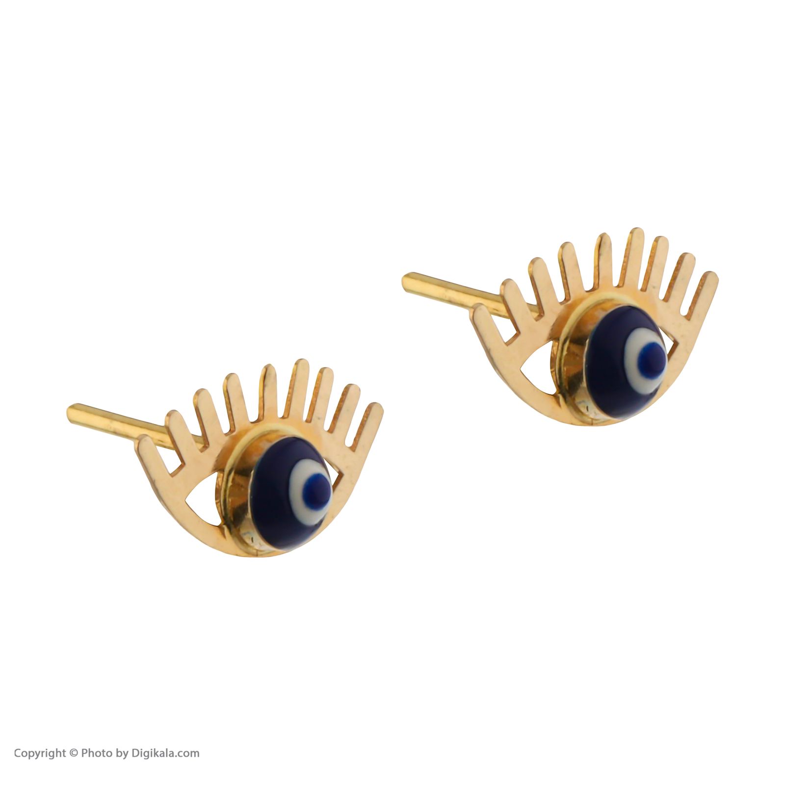 نیم ست طلا 18 عیار دخترانه مایا ماهک مدل MS0602 طرح چشم نظر - - 3