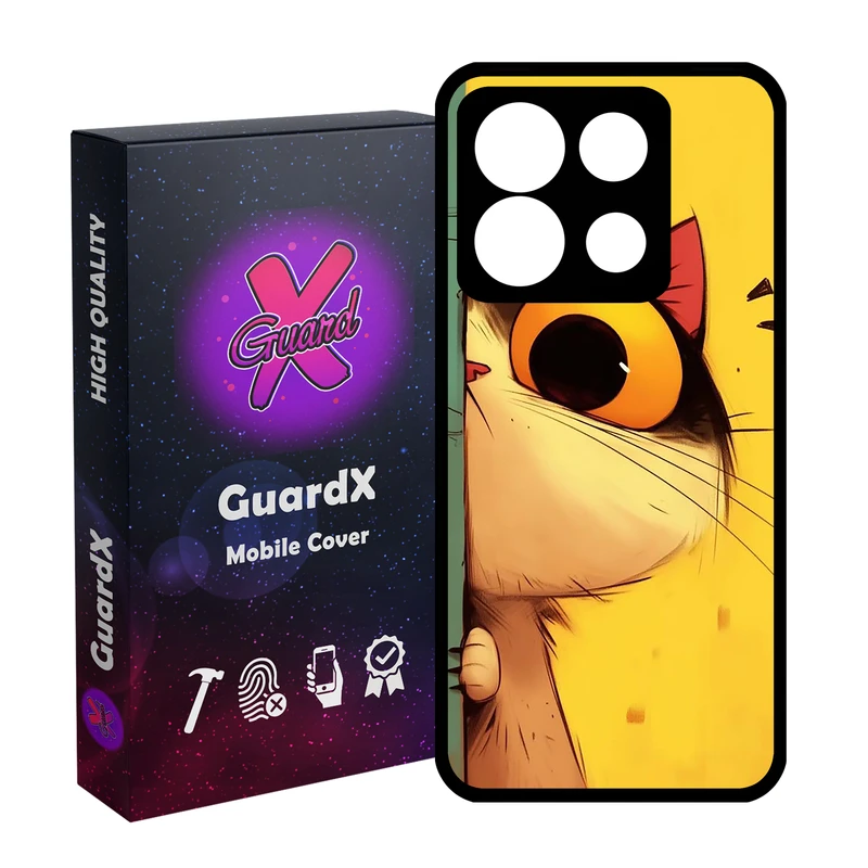 کاور گارد ایکس طرح Cat مدل Glass10781 مناسب برای گوشی موبایل شیائومی Poco X6 5G / Note 13 Pro 5G