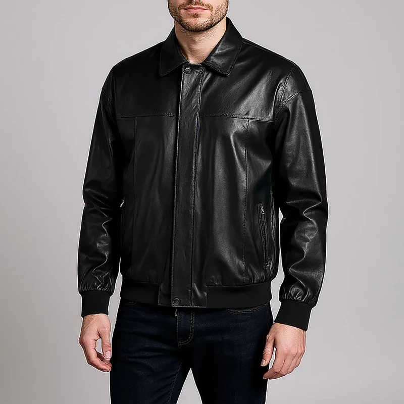 کت چرم مردانه چرم مشهد مدل K0634-001-54