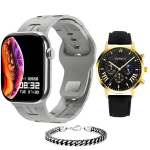 تخفیف ساعت هوشمند 46 میلی متری مدل KS10 MAX با بند سیلیکونی به همراه ساعت کلاسیک و دستبند