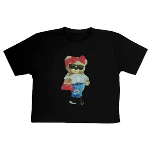 کراپ‌تاپ آستین کوتاه زنانه مدل تدی کد 5