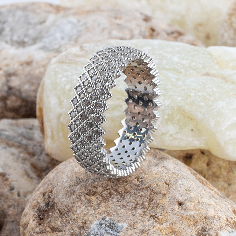 انگشتر نقره زنانه مدل پرنس AMT-R156