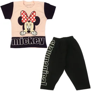 ست تی شرت و شلوارک دخترانه مدل SW80