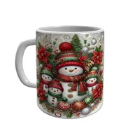 ماگ پاد آفرین مدل آدم برفی 