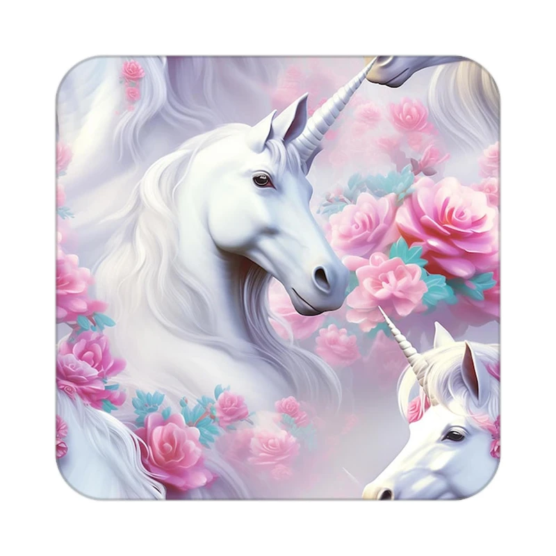 زیر لیوانی کاکتی طرح اسب تک شاخ و یونیکورن مدل mp32108