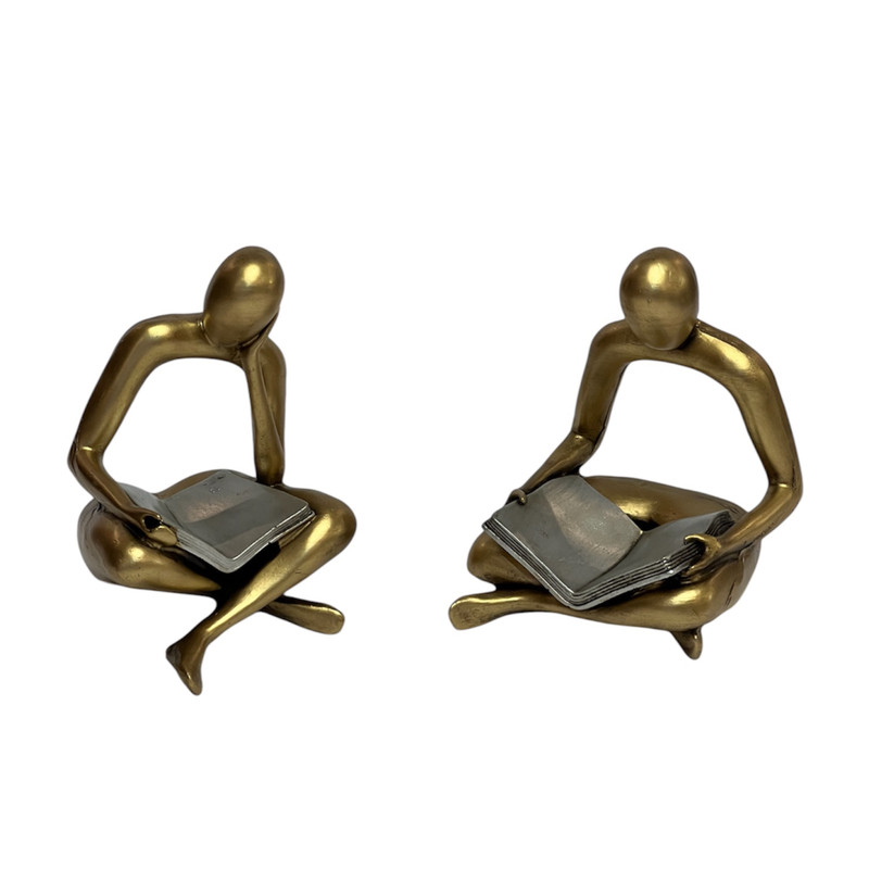 تندیس مدل انسان کتابخوان مجموعه 2 عددی