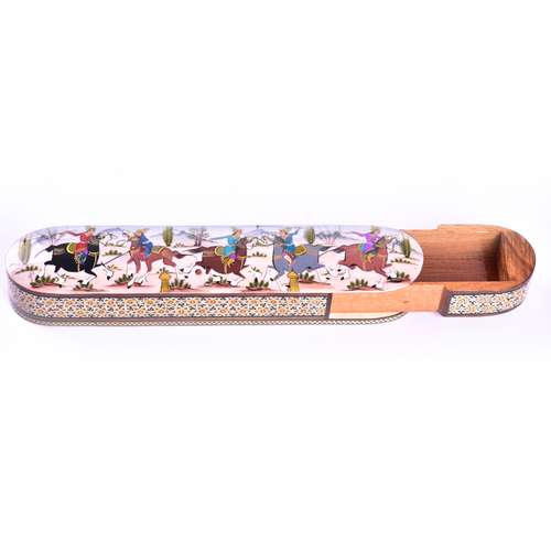 جعبه مضراب سنتور خاتم کاری مدل چوگان کد 306