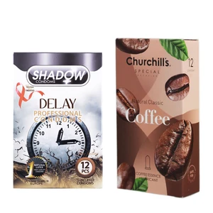 کاندوم چرچیلز مدل Coffee بسته 12 عددی به همراه کاندوم شادو مدل Delay بسته 12 عددی