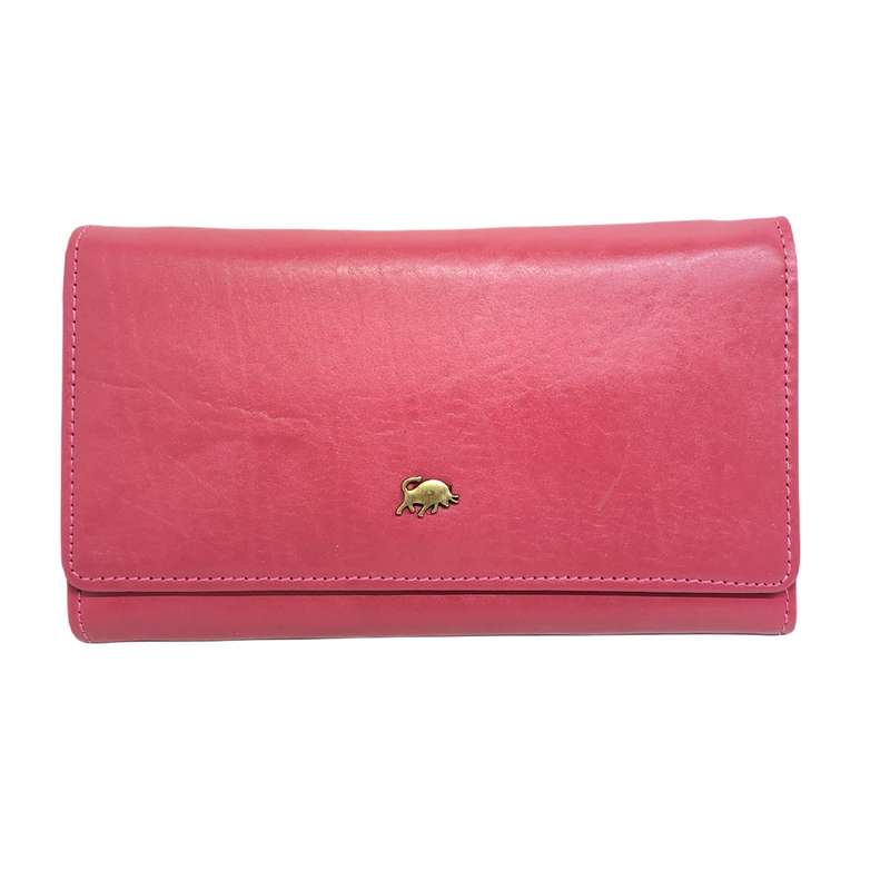 کیف پول زنانه سرزمین چرم مدل آکاردونی کد 03