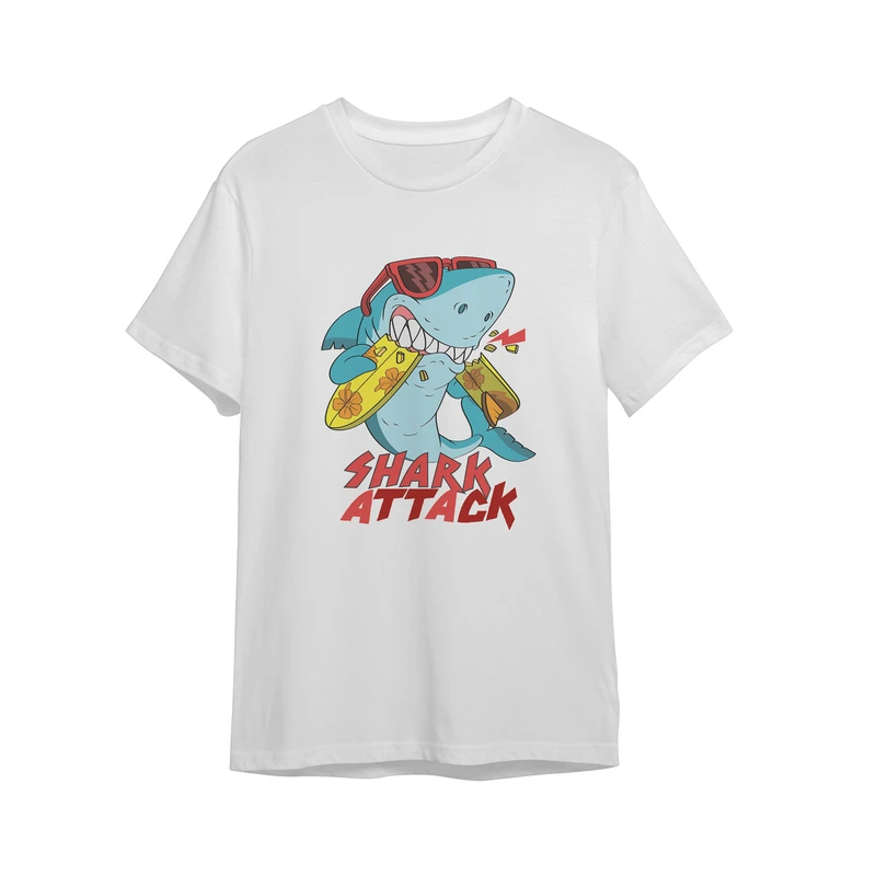 تی شرت آستین کوتاه مردانه مدل کوسه خفن کد 0090