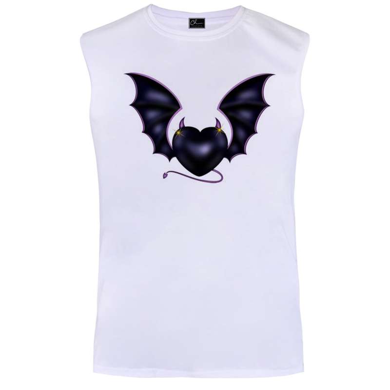 تاپ مردانه مدل قلب کد B12 رنگ سفید