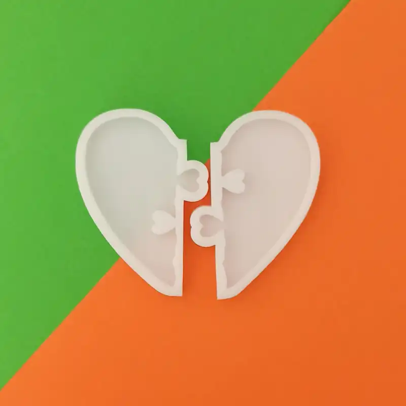 قالب رزین مدل قلب طرح عشق کد GS2 مجموعه 2 عددی