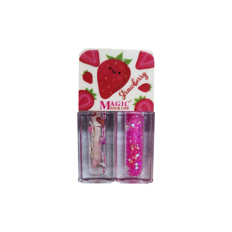 برق لب مایع مجیک مدل دوقلو توت فرنگی کد s14