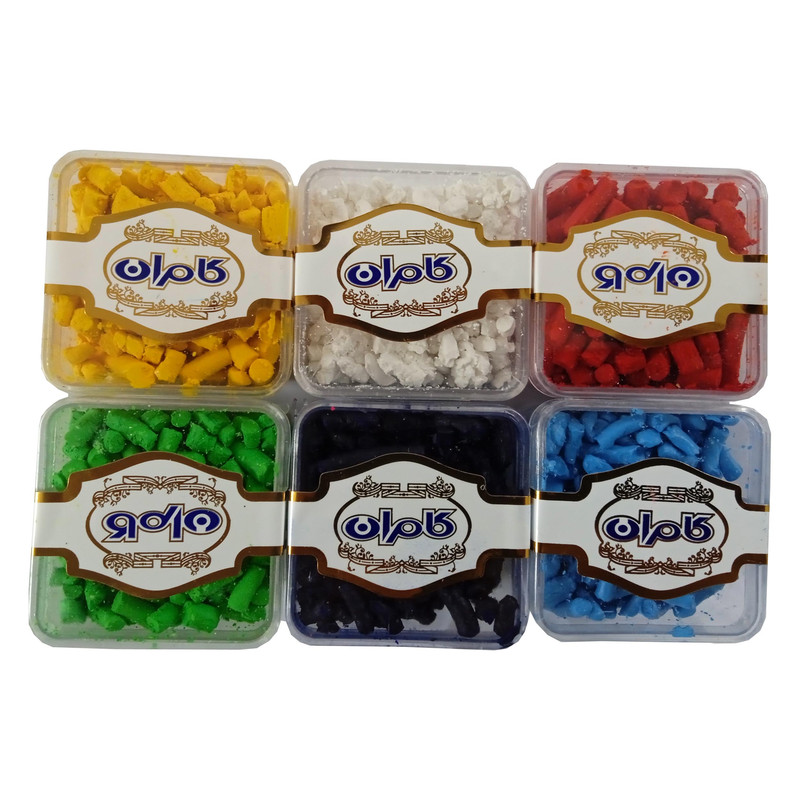 رنگ تزيين شمع كامران مدل x45 بسته 6 عددي