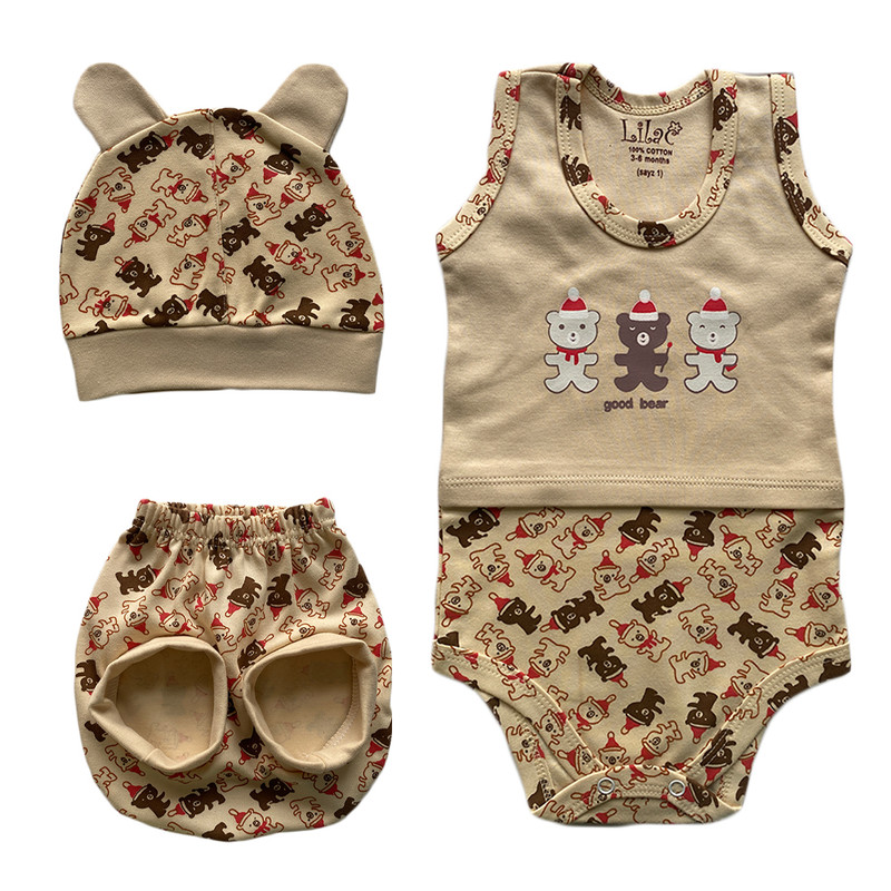 ست 3 تکه لباس نوزادی مدل 445