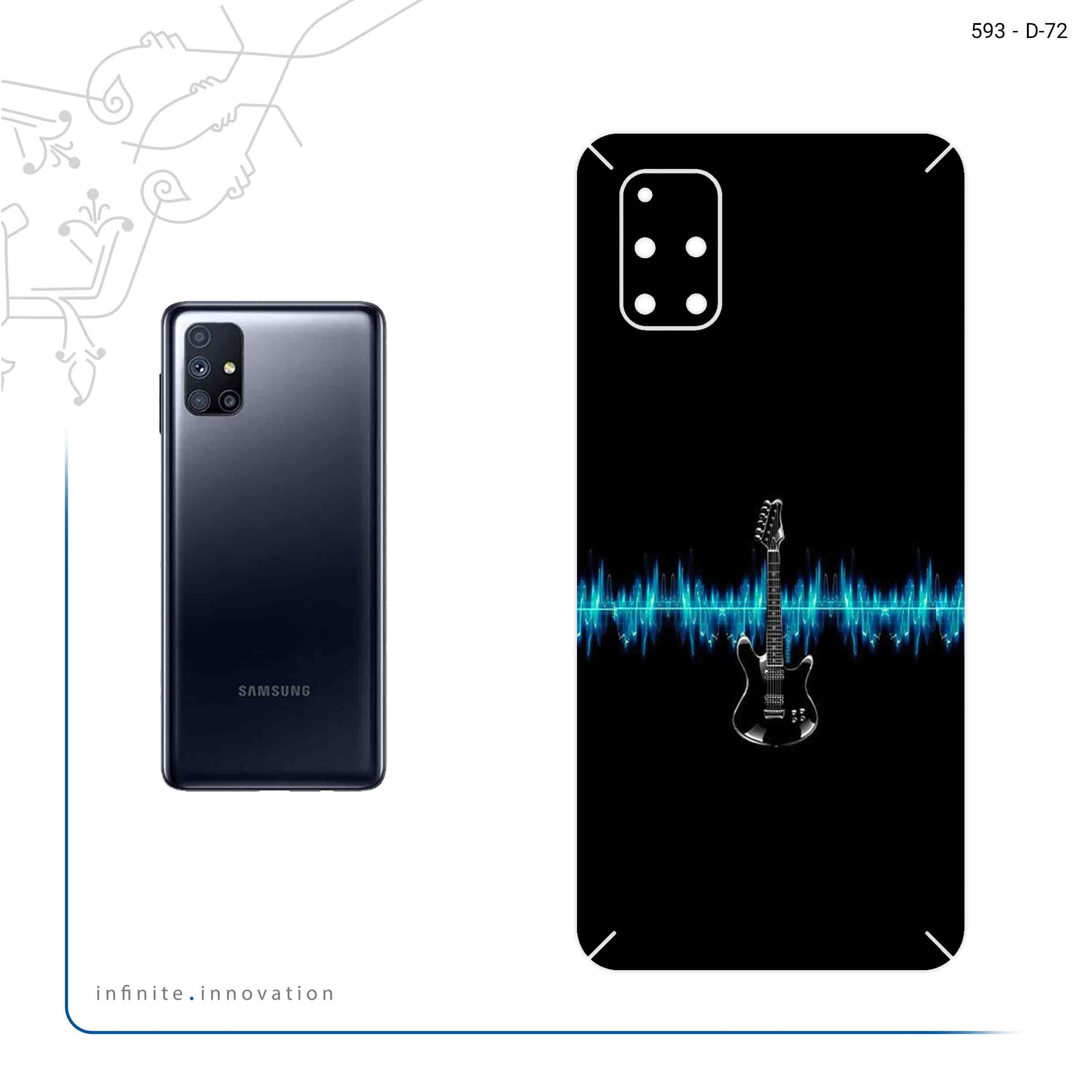 برچسب پوششی ماهوت مدل Electric Guitar مناسب برای گوشی موبایل سامسونگ Galaxy M51