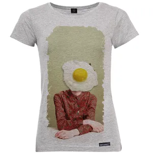 تی شرت آستین کوتاه زنانه 27 مدل Egg Mind کد MH1237