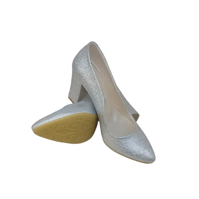 کفش زنانه مدل حمیرا لواشک رنگ نقره ای