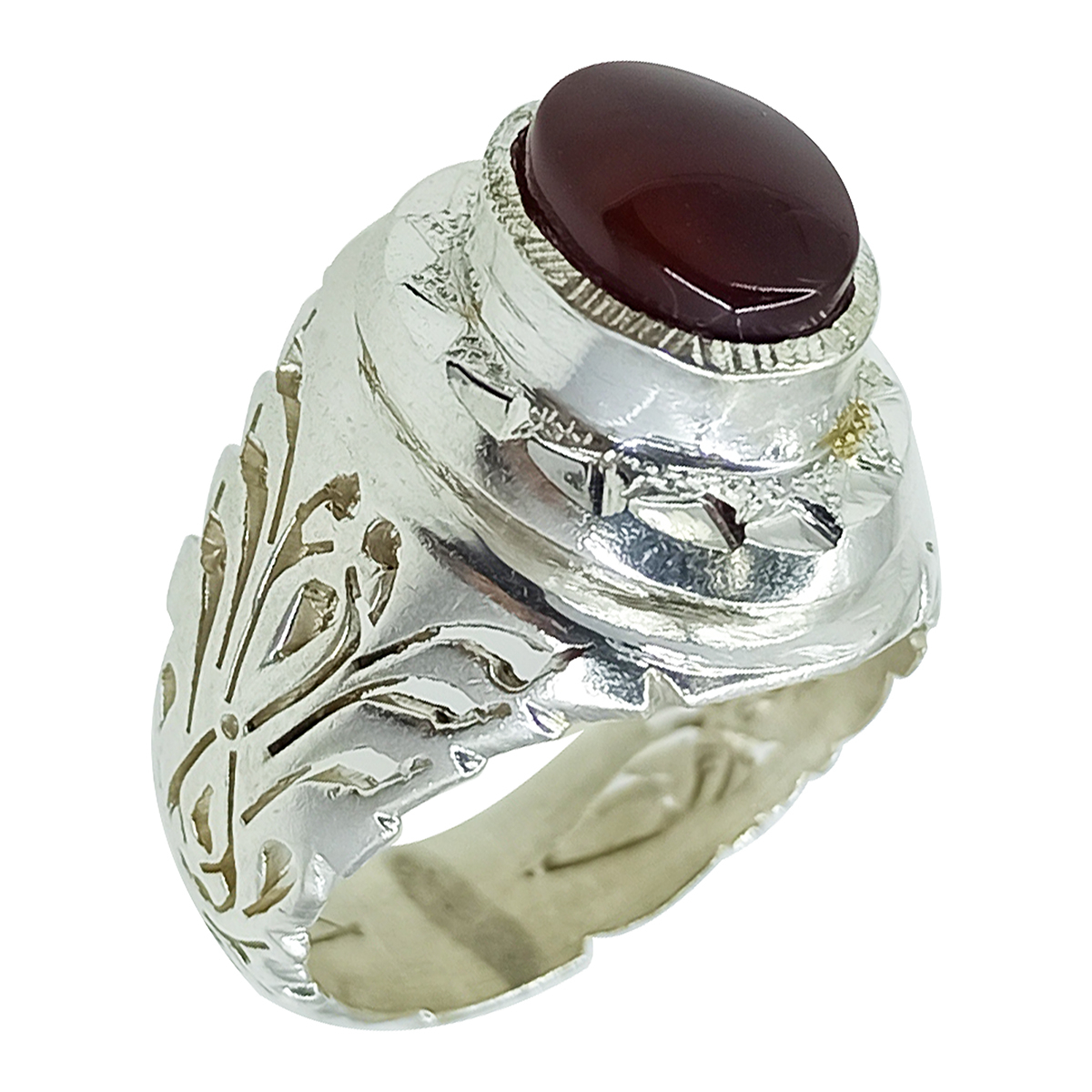انگشتر نقره مردانه سلین کالا مدل عقیق کد ce-As236