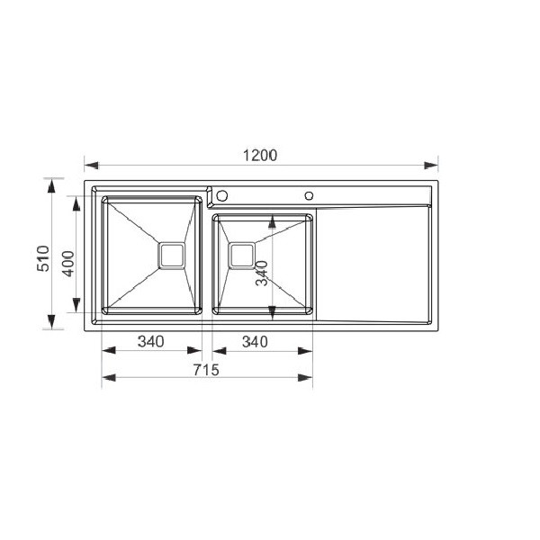 سینک ظرفشویی اخوان مدل 601 توکار