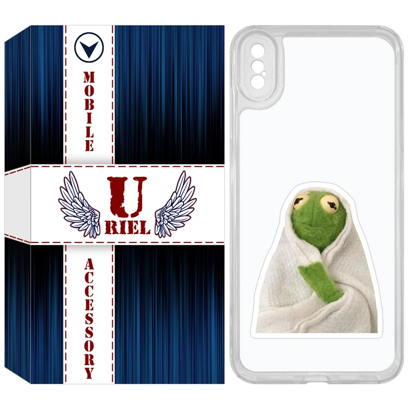 کاور یوریل مدل Clear کد 82 طرح قورباغه مناسب برای گوشی موبایل اپل iPhone XS Max