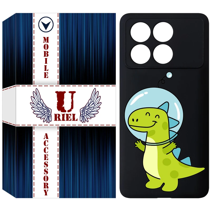 کاور یوریل مدل KSH کد 62 طرح دایناسور فضانورد مناسب برای گوشی موبایل شیائومی Poco X6 Pro