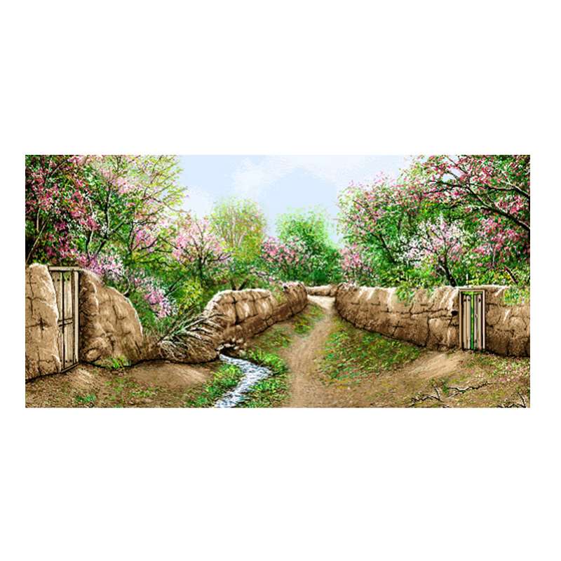 نخ و نقشه تابلوفرش طرح منظره کد 23108 نخ و نقشه تابلوفرش طرح منظره کد 23108