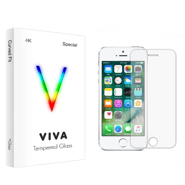 محافظ صفحه نمایش ویوا مدل 4K مناسب برای گوشی موبایل اپل iPhone 5s