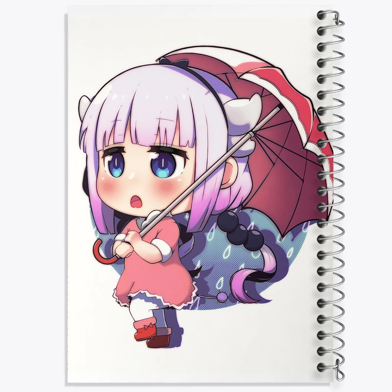 دفتر شطرنجی 50 برگ خندالو مدل کانا انیمه اژدهای خدمتکار کوبایاشی کد 36336