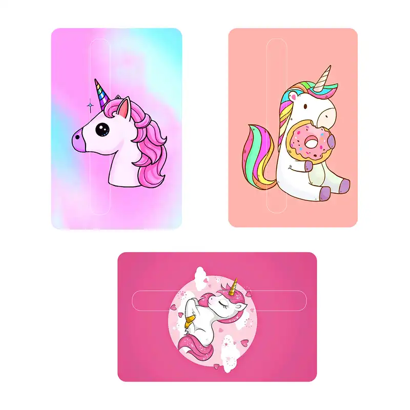 استیکر کارت پیکسل میکسل مدل یونیکورن و اسب شاخ دار مجموعه 3 عددی