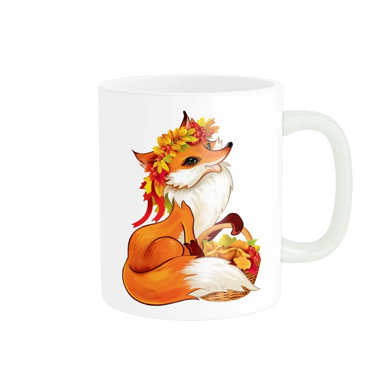 ماگ پاد آفرین مدل فانتزی طرح پاییزی روباه کد p11566