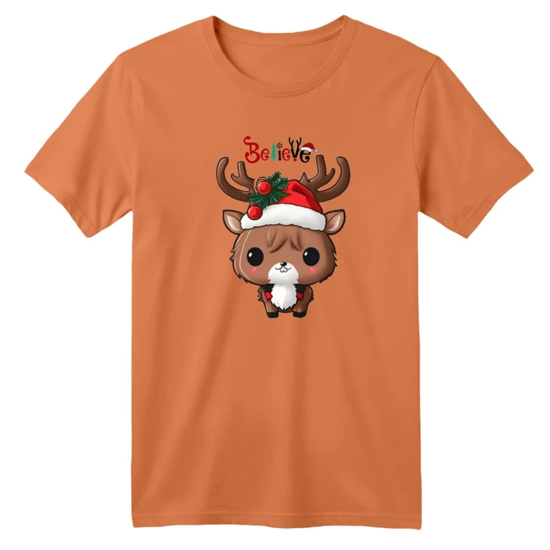 تی شرت آستین کوتاه بچگانه مدل گوزن کریسمس کد 5