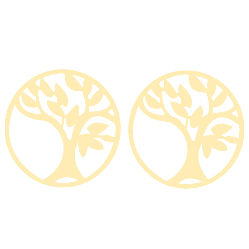 گوشواره طلا 18 عیار زنانه قیراط طرح درخت کد GH5219