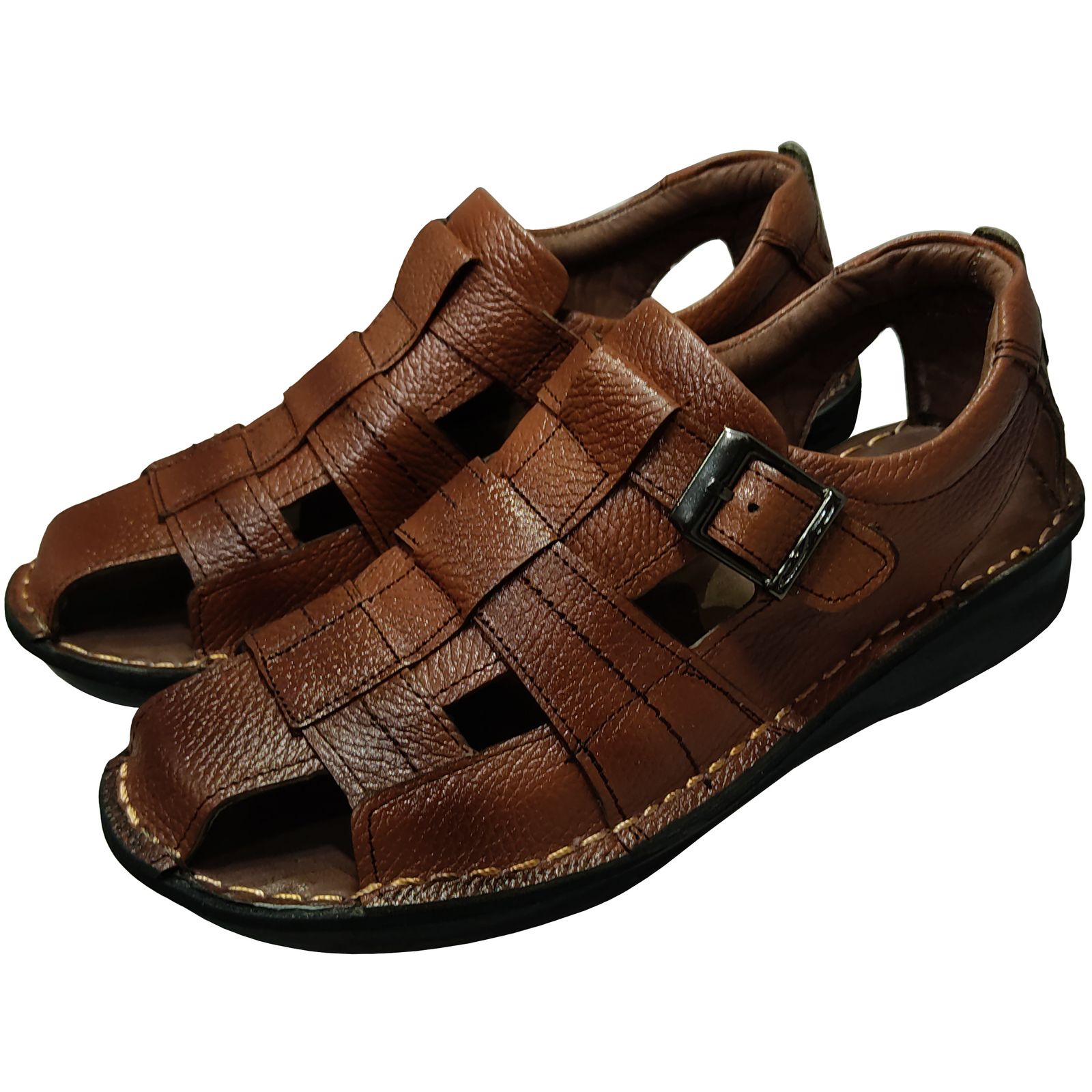 صندل مردانه چرم تبریز مدل تندر -  - 9