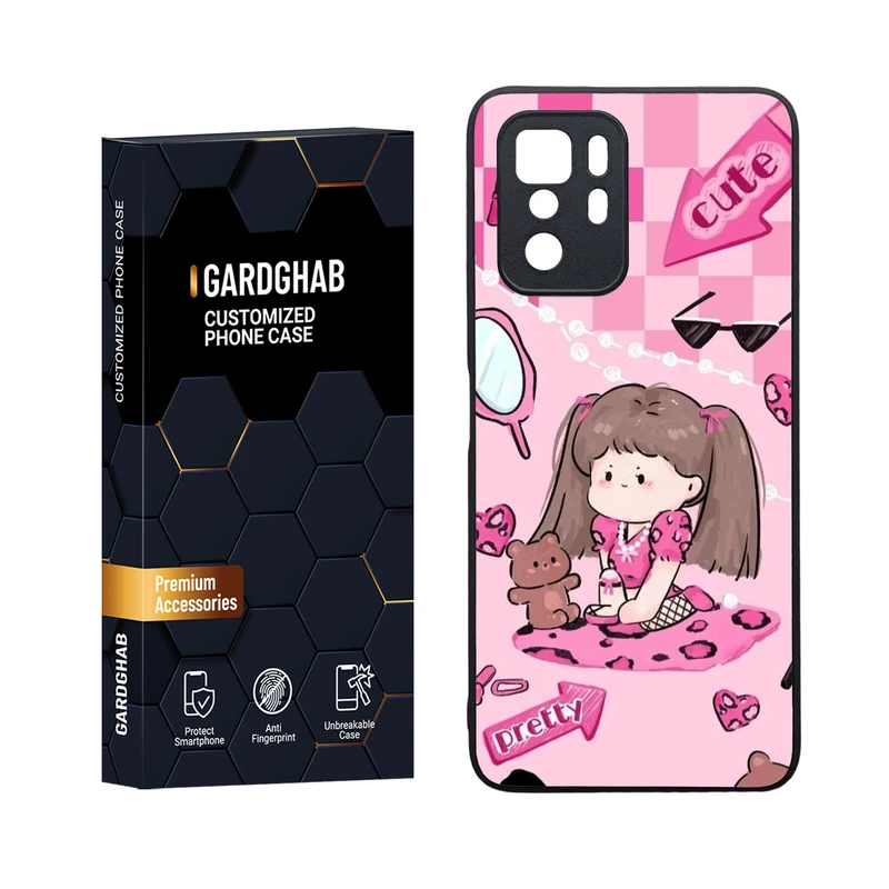 کاور گارد قاب مدل دورژله ای دخترانه مناسب برای گوشی موبایل شیائومی Poco X3 GT / Redmi Note 10 Pro 5G
