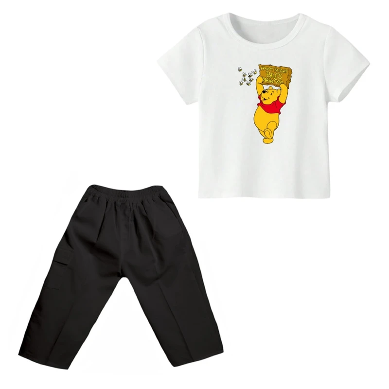 ست تی شرت و شلوارک پسرانه مدل پو کد ۱۳