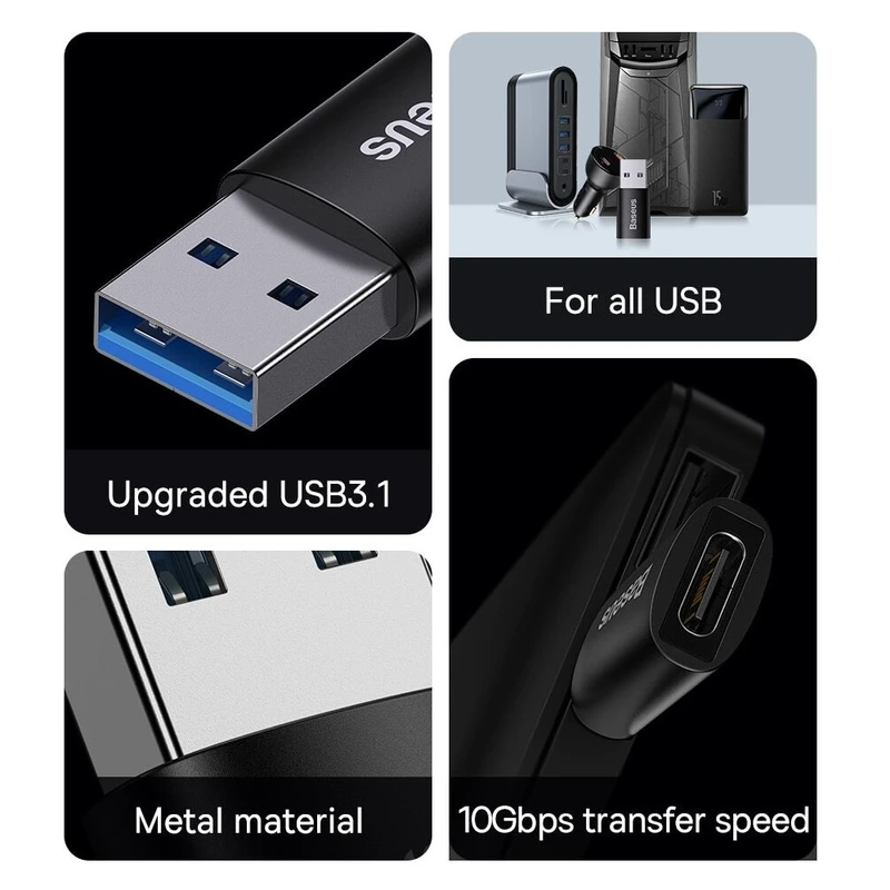 عکس شماره 17 : مبدل usb 3.1 به usb-c باسئوس مدل zjjq0001