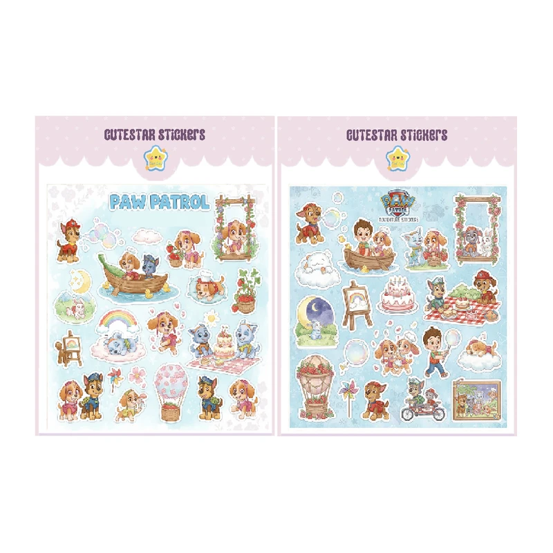 برچسب کیوت استار مدل اسکرپ بوک طرح سگهای نگهبان مجموعه دو عددی