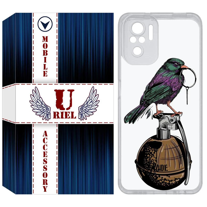 کاور یوریل قاب مدل Clear کد 31 طرح پرنده مناسب برای گوشی موبایل شیائومی Redmi Note 10 4G / Note 10S / Poco M5s