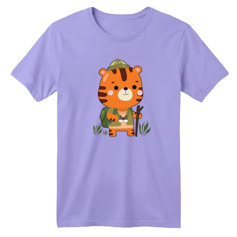 تی شرت آستین کوتاه بچگانه مدل ببر کد ۱۵