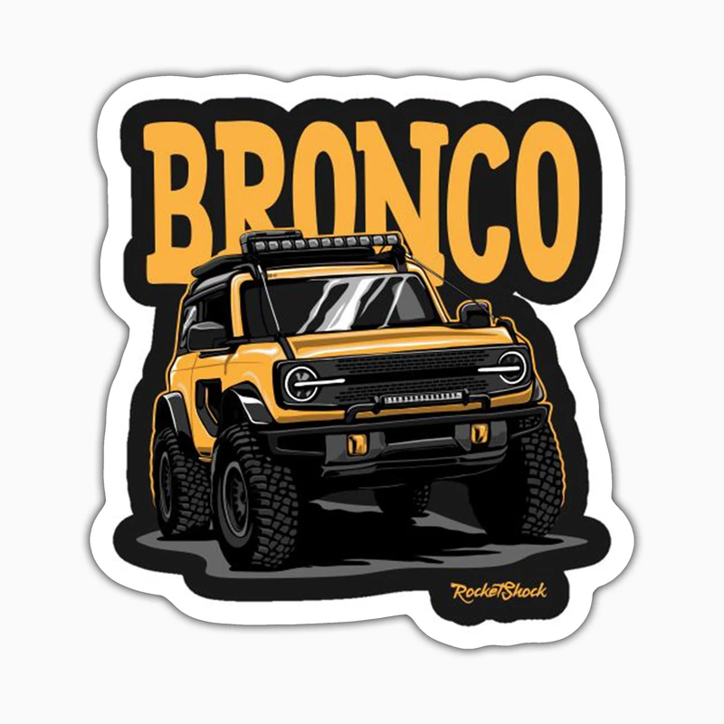 استیکر لپ تاپ و موبایل بووم طرح ماشین مدل Bronco کد ZX030