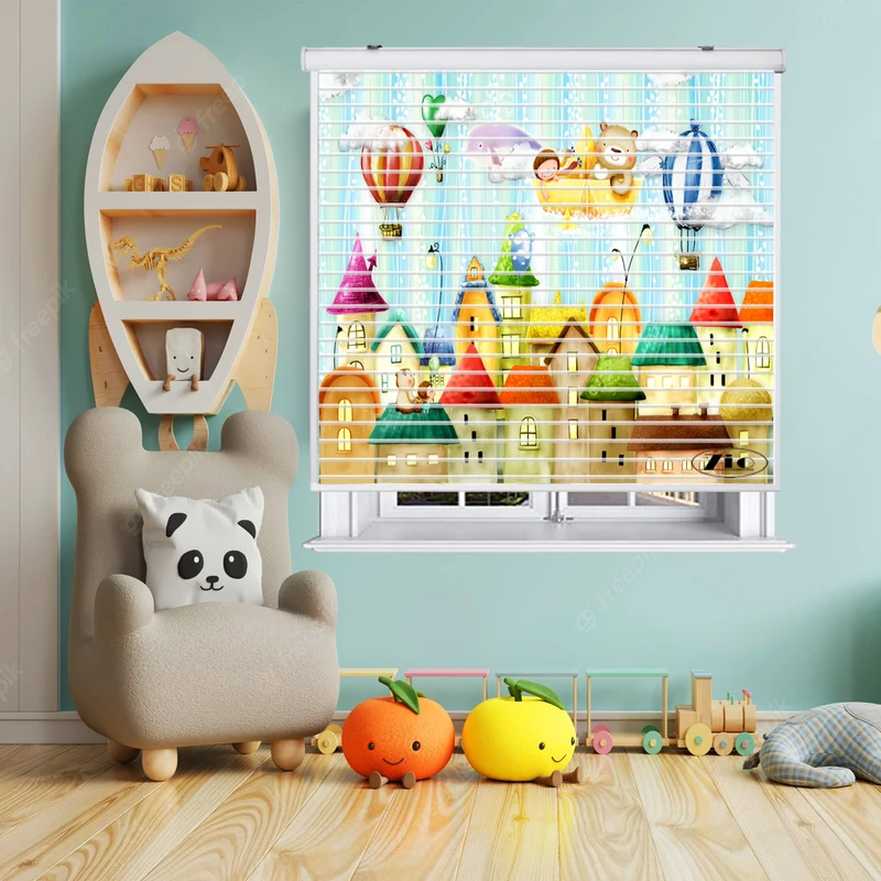 پرده زبرا زیو مدل سیلوئت K3085 سایز 150x150 سانتی متر