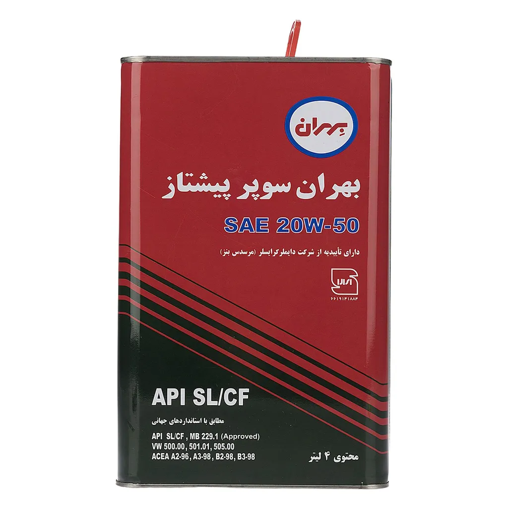 روغن موتور خودرو بهران مدل Super Pishtaz SAE حجم 4 لیتر