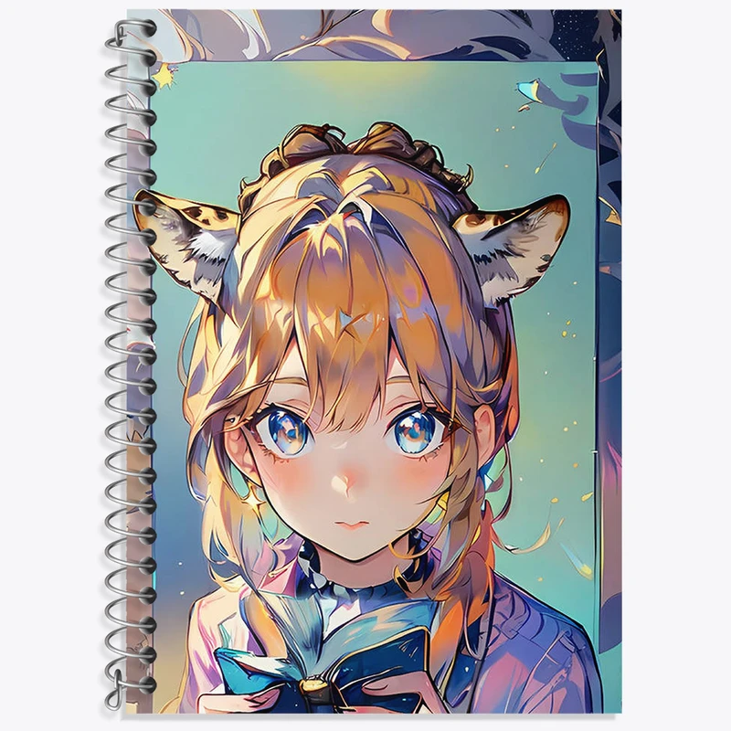 دفتر زبان 50 برگ خندالو مدل سه خط طرح دخترانه کد N1931