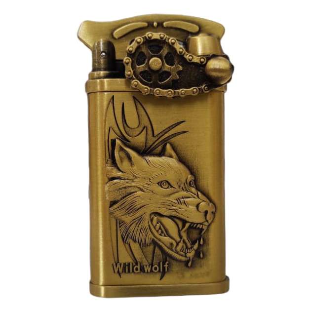 فندک مدل Wild Wolf طرح گرگ کد N166