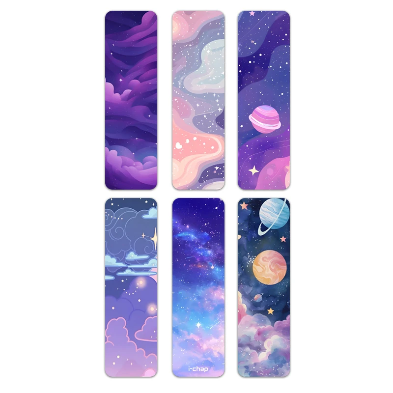 نشانگر کتاب آی چاپ طرح کهکشان کد 08 بسته 6 عددی