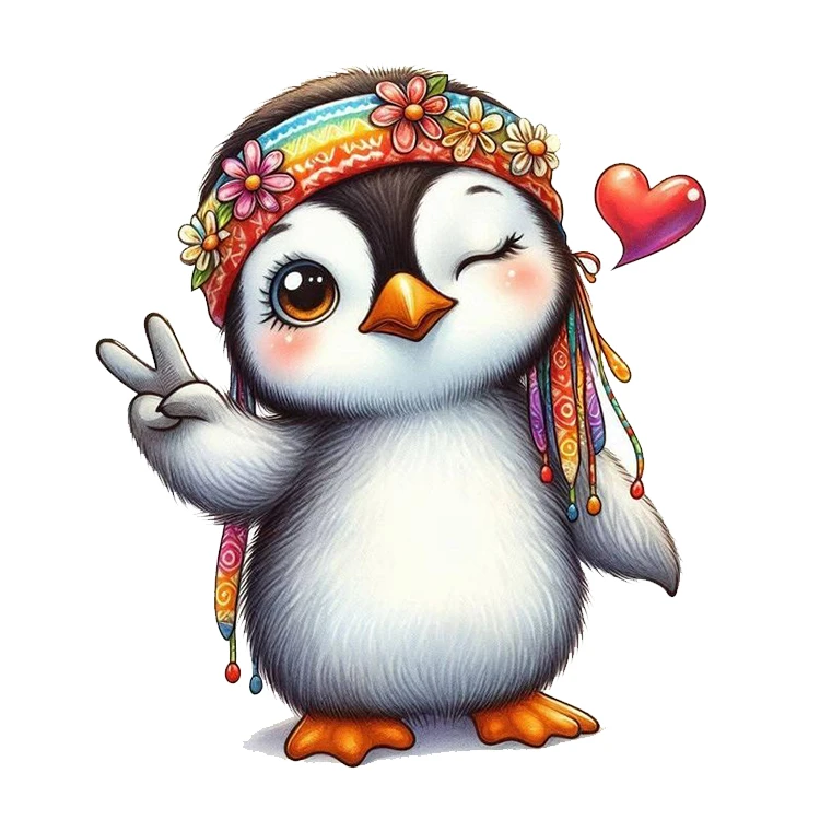 استیکر پارچه و لباس پاد آفرین مدل پنگوئن کد 695